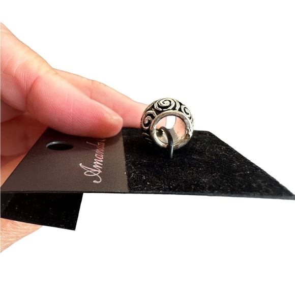 Amanda Blu Silver Plated Swirl Bead Charm - Picture 5 of 6